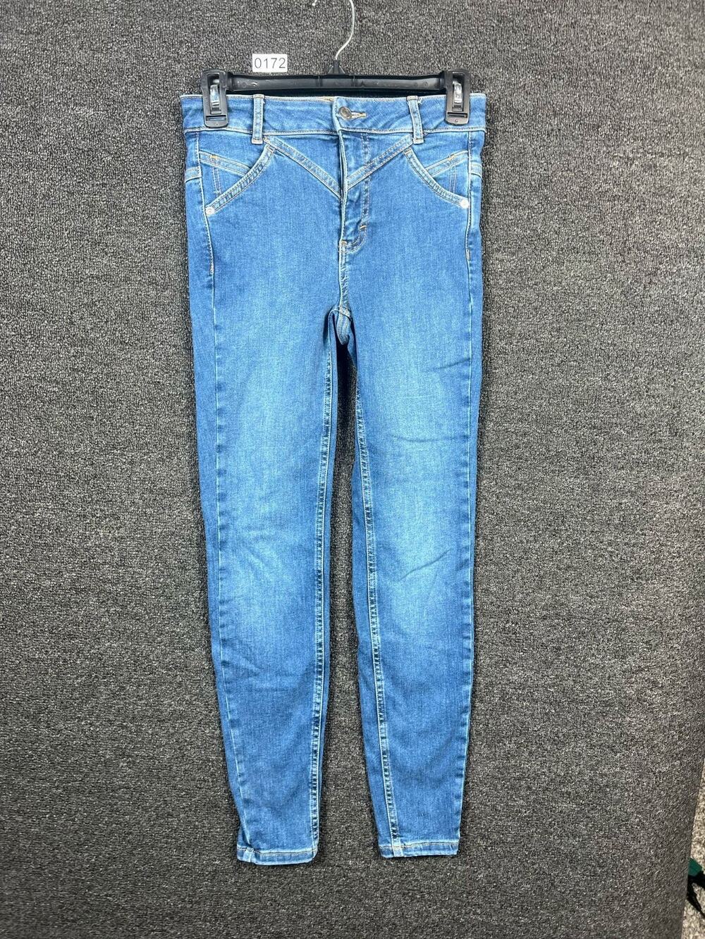 Free People Riley Seamed Skinny Leg Jeans Women's 26 Daybreak Blue Mid Rise